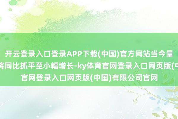开云登录入口登录APP下载(中国)官方网站当今量度2025财年收入将同比抓平至小幅增长-ky体育官网登录入口网页版(中国)有限公司官网