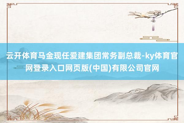 云开体育马金现任爱建集团常务副总裁-ky体育官网登录入口网页版(中国)有限公司官网